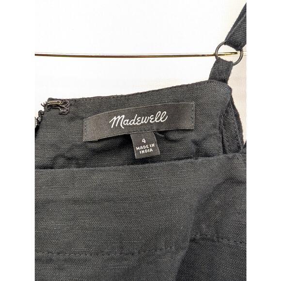 NWOT Madewell Tie-Waist Romper in True Black size 4 - Picture 9 of 9